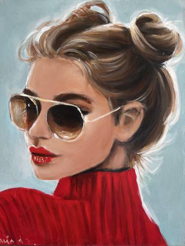 Original Figurative People Paintings by Maria Folger