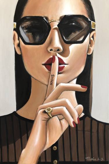 Original Portraiture Women Painting by Maria Folger