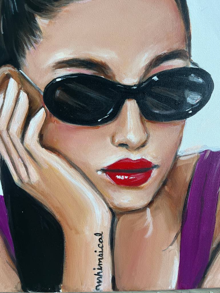 Original Portraiture People Painting by Maria Folger