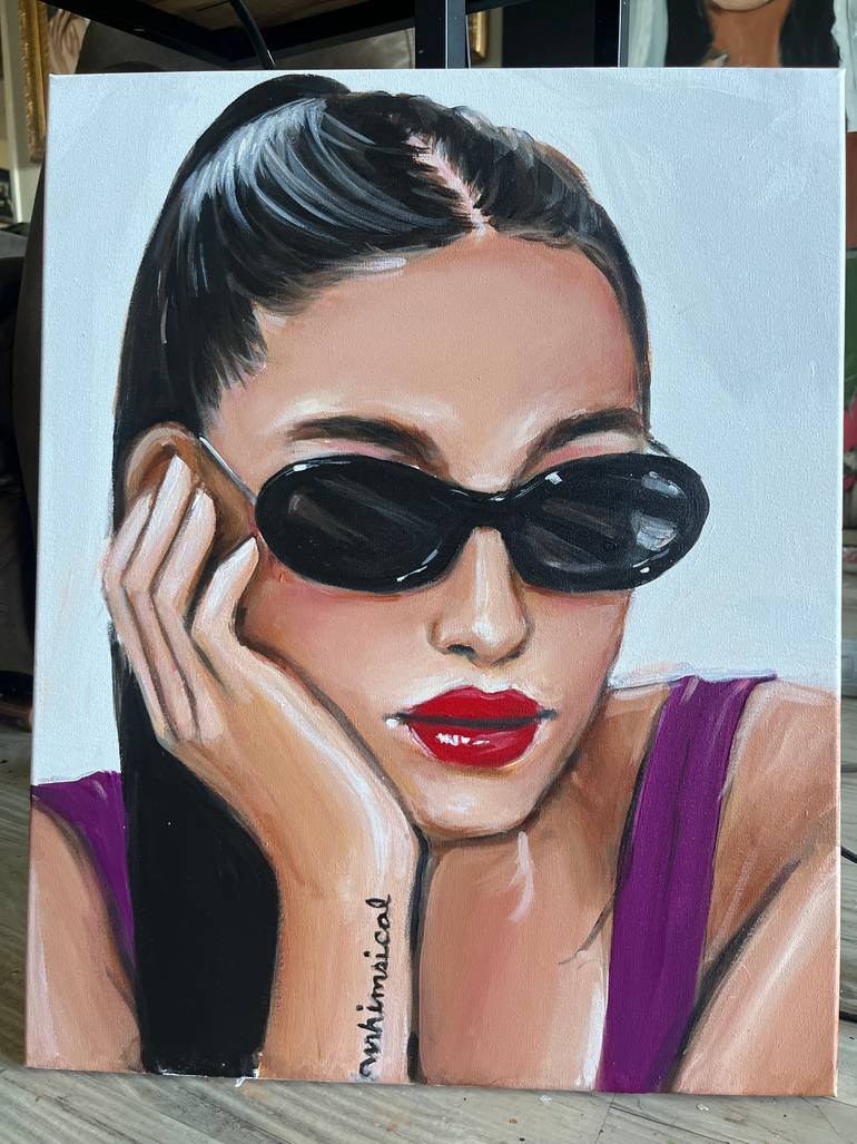 Original Portraiture People Painting by Maria Folger