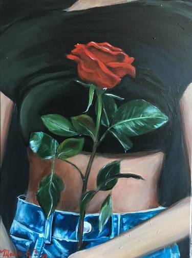 Original Figurative Floral Paintings by Maria Folger