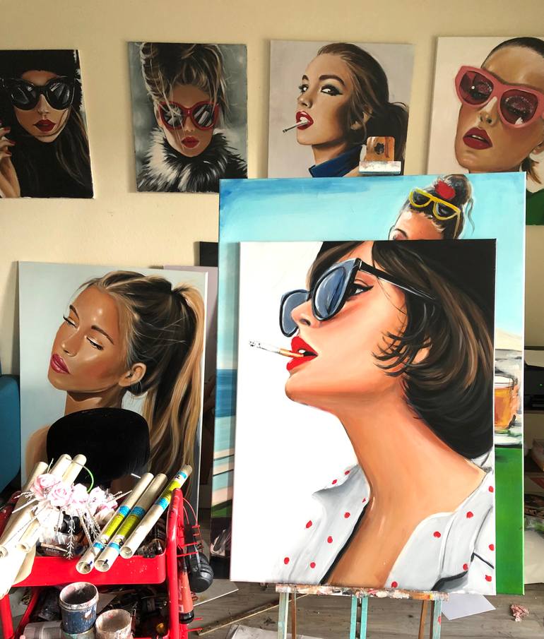 Original Figurative Women Painting by Maria Folger