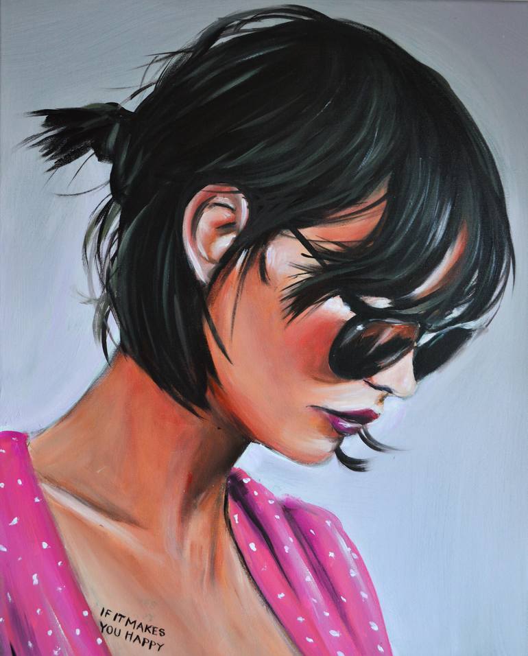 Original Photorealism Portrait Painting by Maria Folger