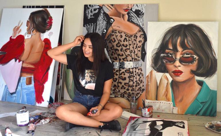 Original Figurative Women Painting by Maria Folger