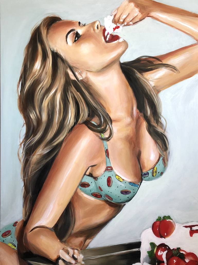 Print of Photorealism Women Paintings by Maria Folger