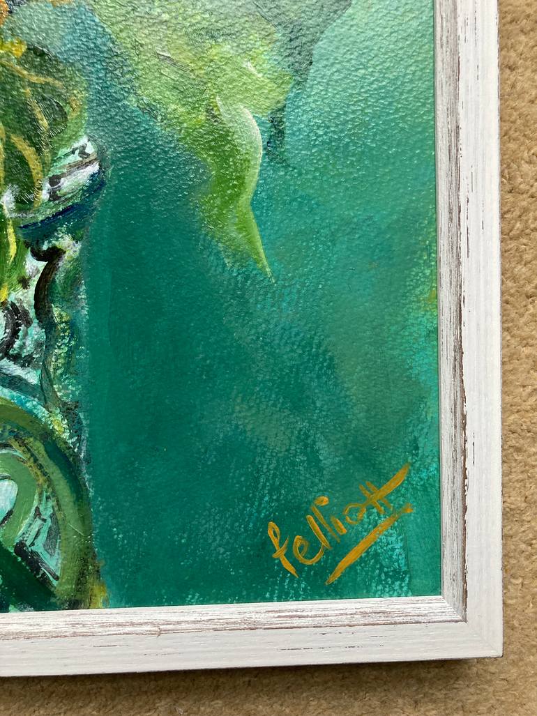 Original Impressionism Floral Painting by Fran Elliott