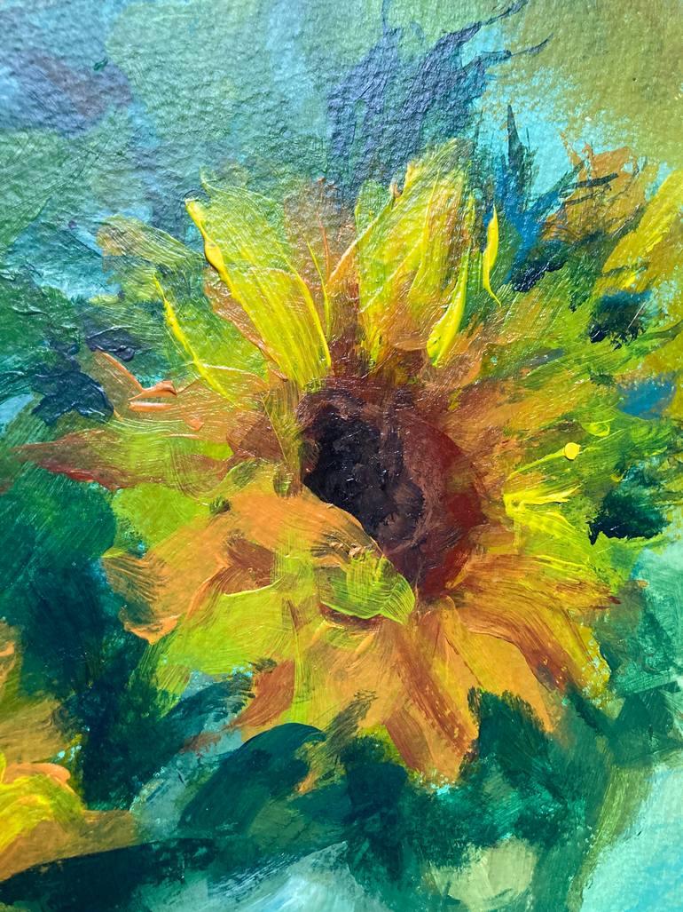 Original Impressionism Floral Painting by Fran Elliott