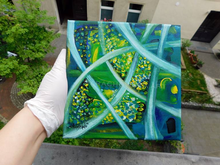 Original Abstract Expressionism Nature Painting by Maria Marachowska