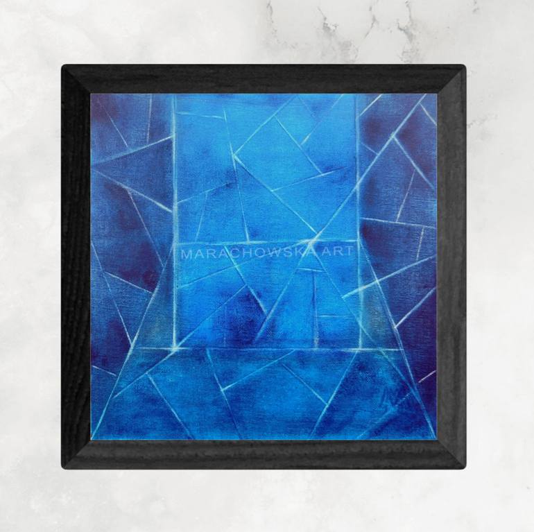Original Abstract Geometric Painting by Maria Marachowska