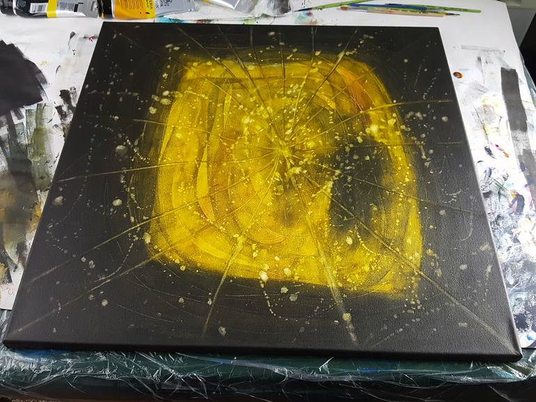 Original Fine Art Outer Space Painting by Maria Marachowska