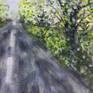ORIGINAL PAINTING "ON THE ROAD" (Acrylics, Canvas, 50x50x1,6 cm) BY MARIA MARACHOWSKA 2018