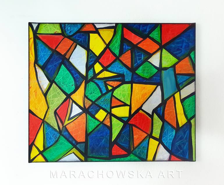 Original Abstract Expressionism Abstract Painting by Maria Marachowska