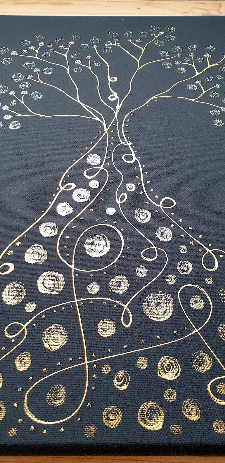 Original Art Deco Landscape Painting by Maria Marachowska