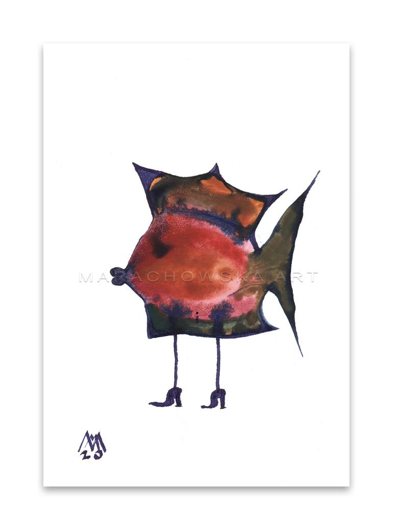 Original Fish Painting by Maria Marachowska