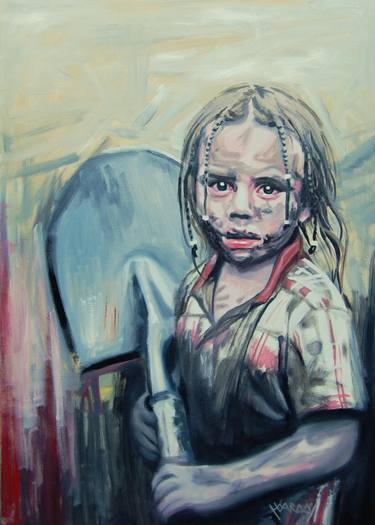 Original Expressionism Portrait Paintings by Hannie van Wanrooij