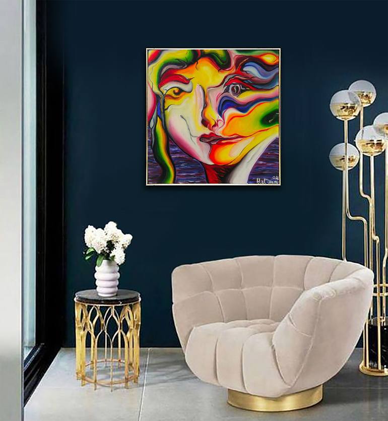 Original Abstract Expressionism Abstract Painting by Halima Alasgarova