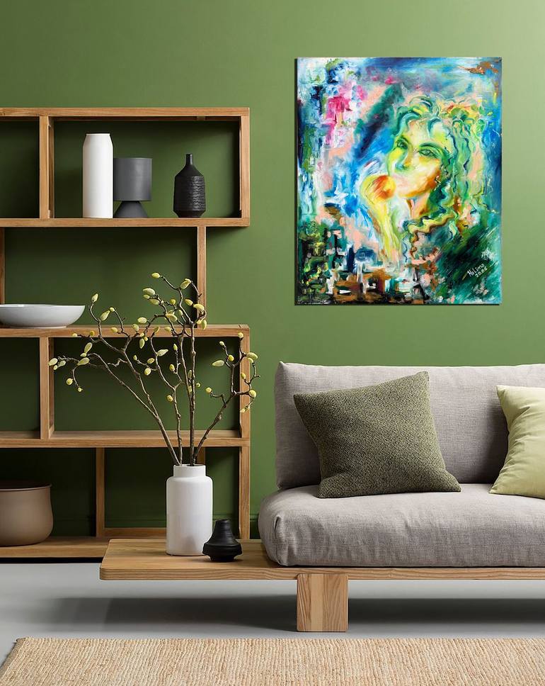 Original Abstract Women Painting by Halima Alasgarova