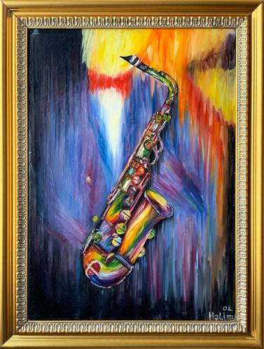 Original Abstract Music Paintings by Halima Alasgarova