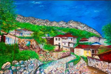 Original Expressionism Landscape Painting by Halima Alasgarova