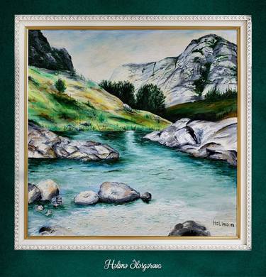 Original Impressionism Landscape Painting by Halima Alasgarova
