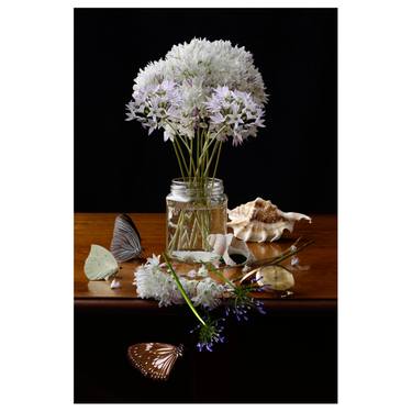 A Vase of Flowers, Brodiaea and Agapanthus - Limited Edition of 20 thumb