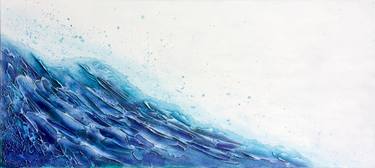 Original Abstract Beach Painting by Elizabeth Mcdonough