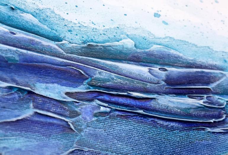 Original Abstract Beach Painting by Elizabeth Mcdonough