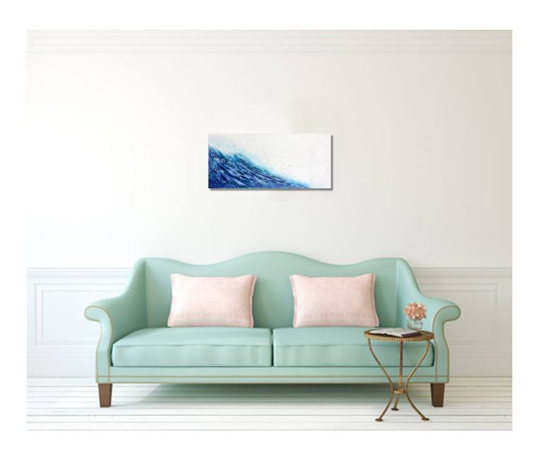 Original Abstract Beach Painting by Elizabeth Mcdonough