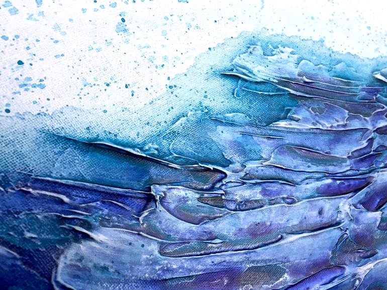 Original Abstract Beach Painting by Elizabeth Mcdonough