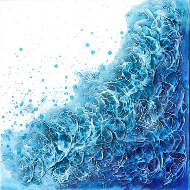 Original Abstract Beach Painting by Elizabeth Mcdonough