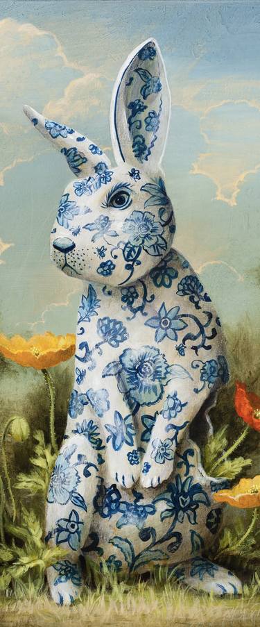 Saatchi Art Artist Kevin Sloan; Printmaking, “Delicate Garden: The Hare” #art