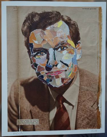 Original Figurative Portrait Collage by Nick Cash