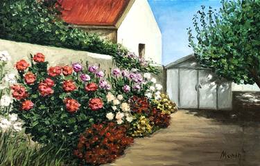 Original Garden Painting by Sergei Monin