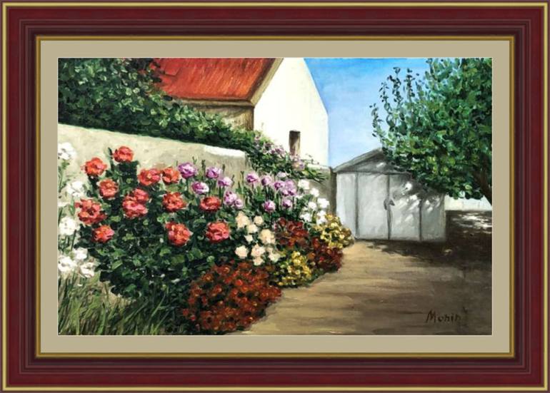 Original Figurative Garden Painting by Sergei Monin