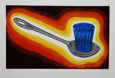 Original Abstract Expressionism Food & Drink Printmaking by Sergei Monin