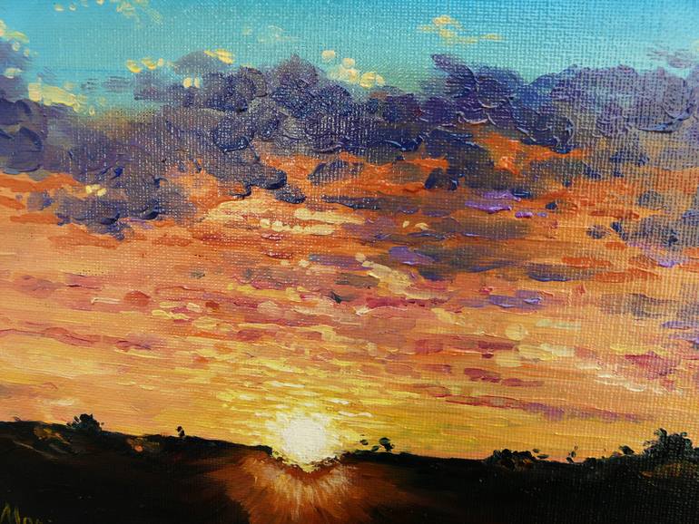 Original Expressionism Landscape Painting by Sergei Monin