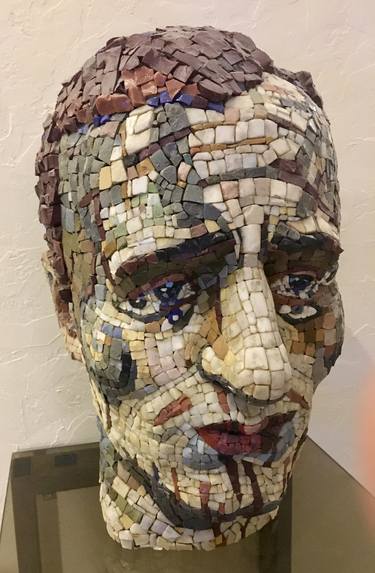 Mosaic Sculpture "Sad Face" thumb