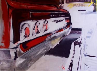 Original Street Art Car Paintings by Luca Parmeggiani