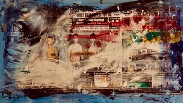 Original Expressionism Graffiti Collage by Luca Parmeggiani