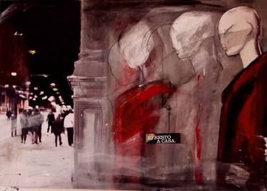 Original Street Art People Paintings by Luca Parmeggiani