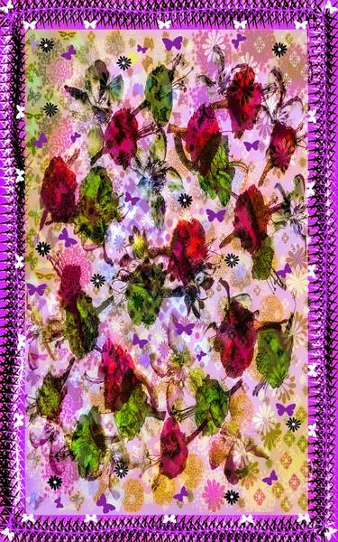 Print of Floral Mixed Media by Ileana Collazo