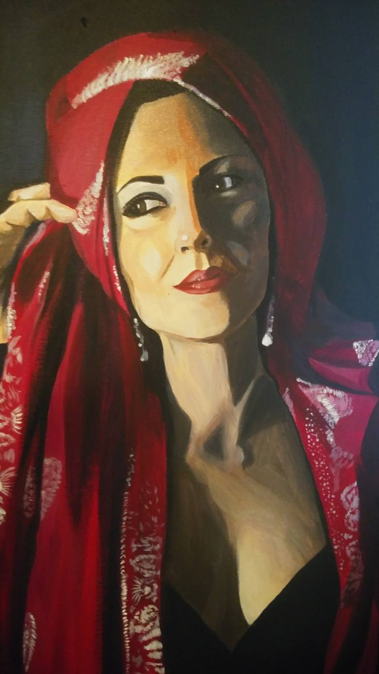 Original Portrait Painting by Stefania Ormas