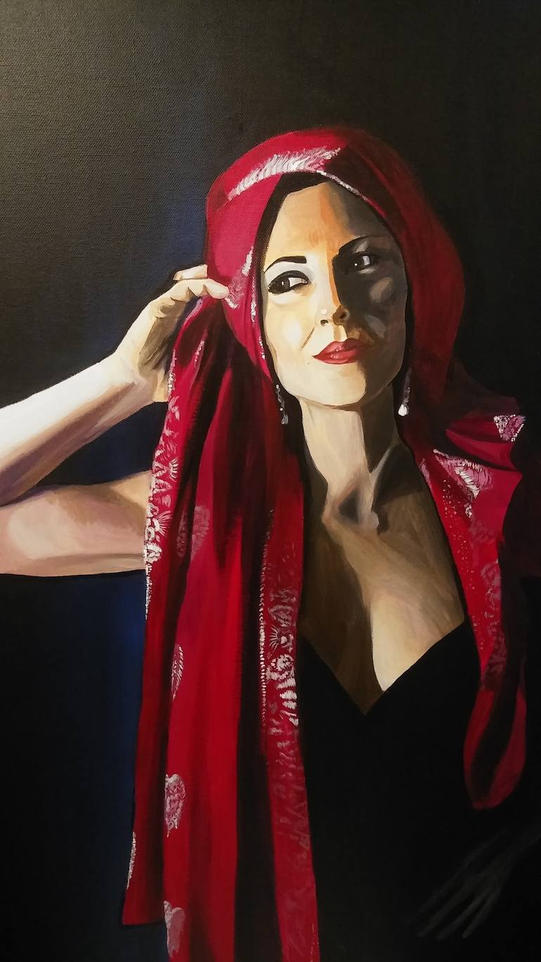 Original Portrait Painting by Stefania Ormas