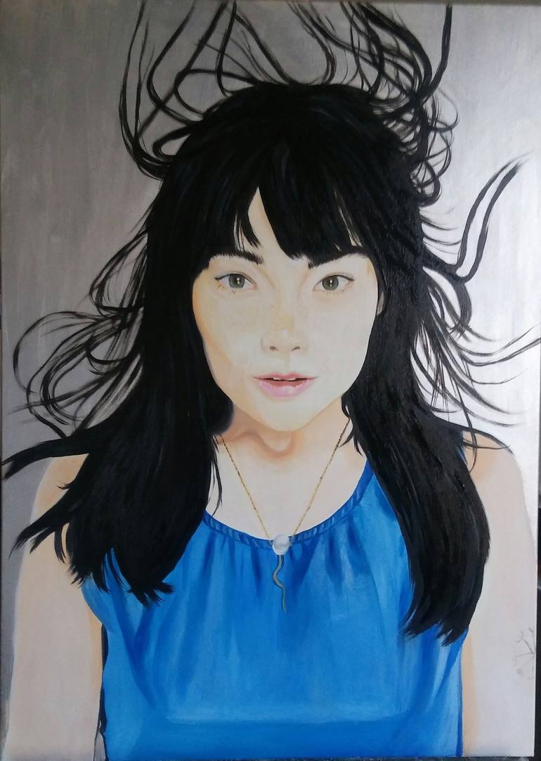 hypnotic Björk Painting by Stefania Ormas