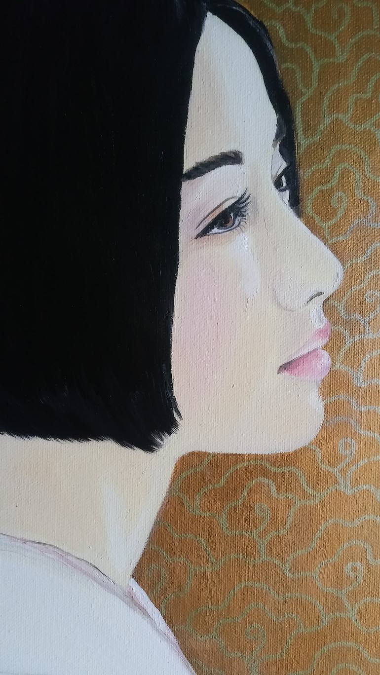 Original Conceptual Portrait Painting by Stefania Ormas