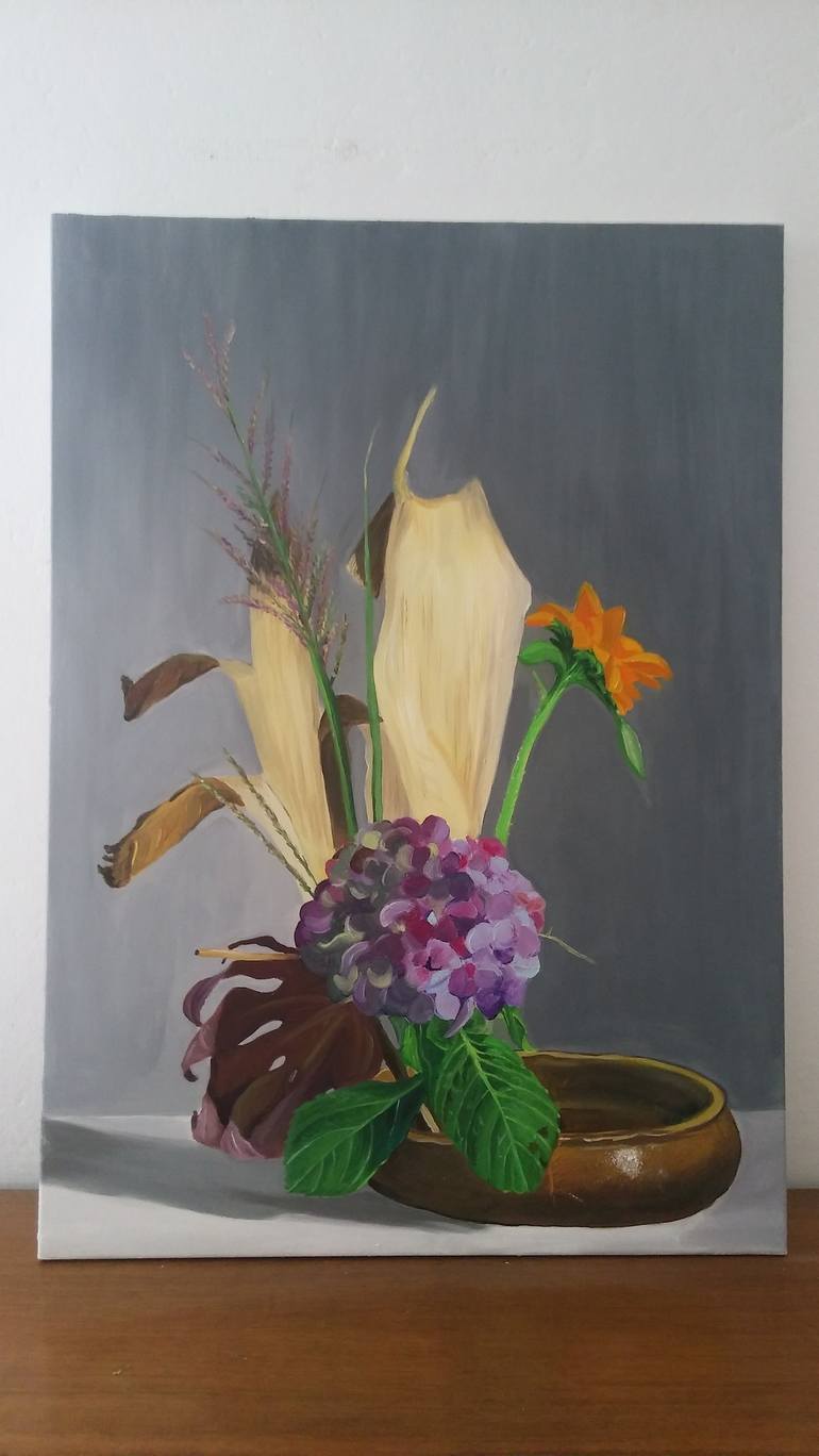 Ikebana Painting by Stefania Ormas