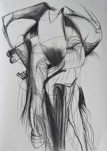 Original Abstract Expressionism Abstract Drawings by L Verkler