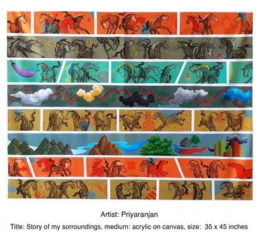 Original Conceptual Horse Paintings by Priyaranjan Behera