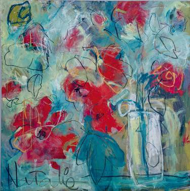 Original Expressionism Floral Paintings by Natalie Bedford