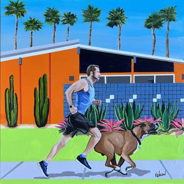 Original Illustration Dogs Paintings by Dan Nelson